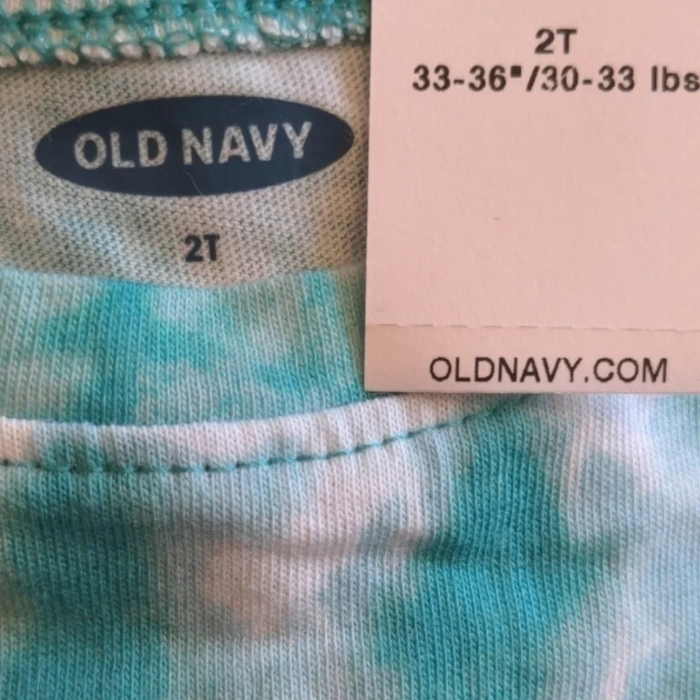 Old Navy Blue Green and White Tie Dye Short Sleeve Tee size 2T